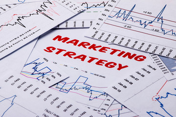 marketing strategy  displayed in graphs and charts