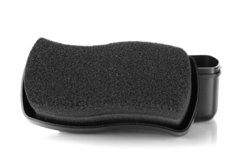 Shoe shine sponge, isolated on white