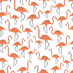 flamingos seamless pattern eps10