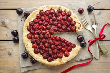 Piece of cherry pie