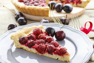 Piece of cherry pie