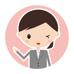 ビジネスウーマン　アイコン