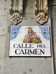 Fototapeta premium Calle del Carmen, Madrid