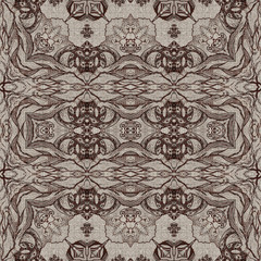 Seamless graphic pattern on canvas