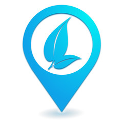 naturel sur symbole localisation bleu
