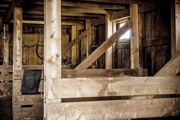 Fototapeta na wymiar Wooden Barn Interior