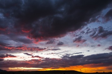 Fototapeta na wymiar Colorful Evening Sky