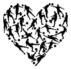 Football soccer heart