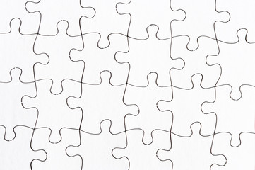 complete blank jigsaw puzzle