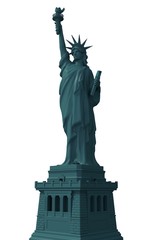Obraz premium Statue of Liberty Isolated 3D