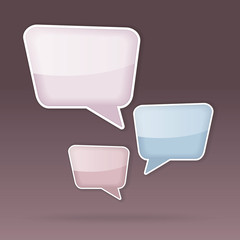 Set of colorful speech bubbles