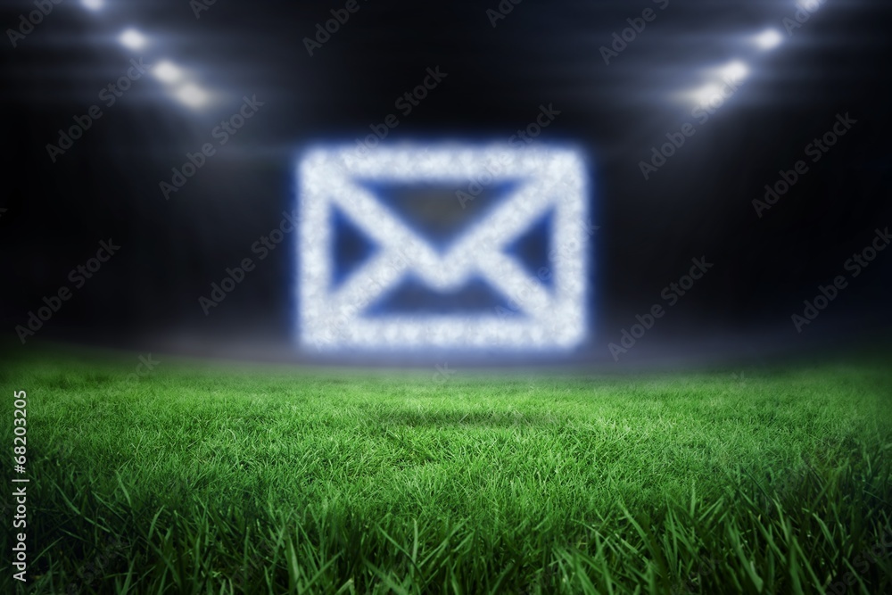 Poster Composite image of cloud in shape of envelope