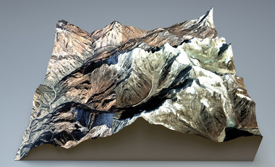 Everest spaccato sezione. Montagne Himalaya © Naeblys