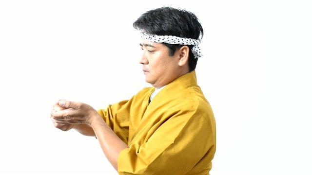 笑顔の寿司職人