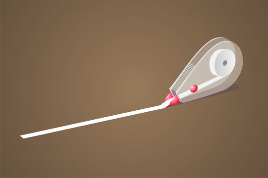 Corrector sobre fondo marr&oacute;n. Ilustraci&oacute;n vectorial