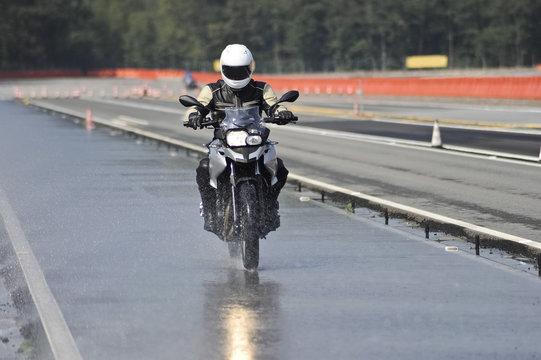 Fototapeta biker on road