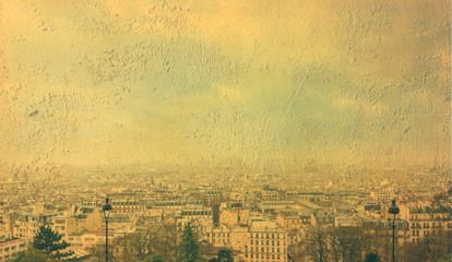Plakat city ​​of Paris. Vintage