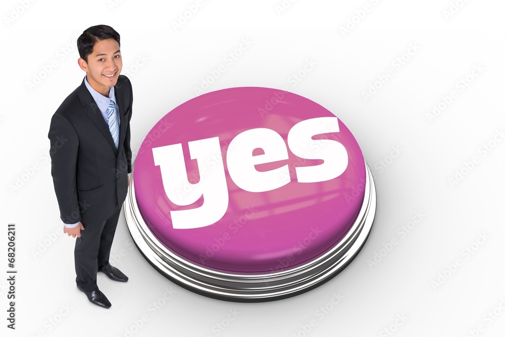 Poster yes against white background with vignette