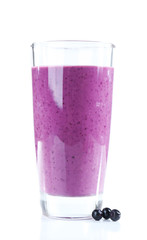 Delicious berry smoothie isolated on white