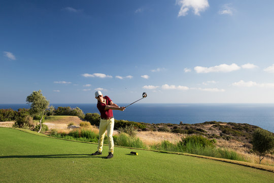 Man Playing Golf