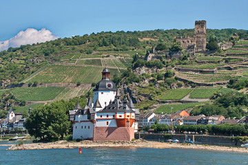 Pfalz bei Kaub, Pfalzgrafenstein, Burg Gutenfels, Mittelrhein