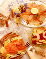 assorted delicatessen dishes