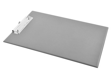 Gray plastic clipboard or writing board