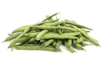 French beans isolated on white