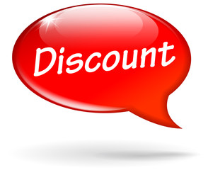 Vector discount speech bubble