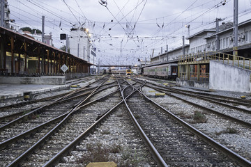 Fototapeta premium Train Station Night
