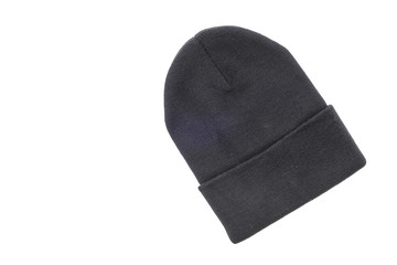 Knitted hat isolated on white
