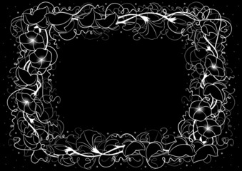 Abstract floral frame