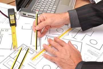 Person working in an architectural