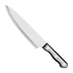 Kitchen knife on a white background, vector illustration