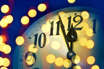 Naklejka na ściany i meble new year clock
