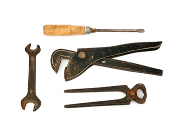 adjustable spanner with old tools