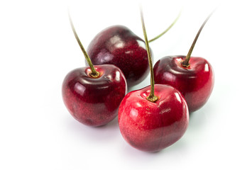 Fresh cherry fruit isolated