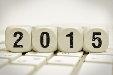 Würfel 2015 auf Tastatur