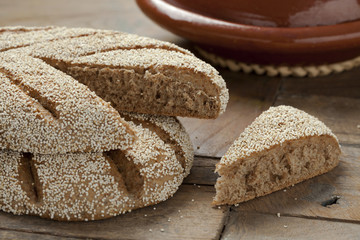 Fresh Moroccan semolina bread