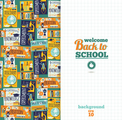 Back to school. Vector background.