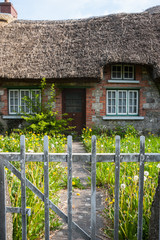 Fototapeta na wymiar entrance gate to old traditional Irish cottage