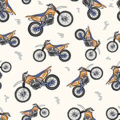 Seamless texture with the modern motorcycle