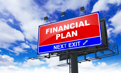 Financial Plan on Red Billboard.