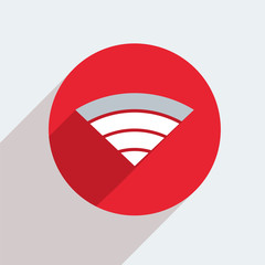 Vector mosern flat wifi circle icon