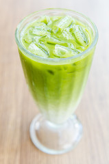 Iced green tea latte