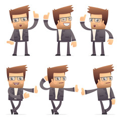 set of director character in different poses