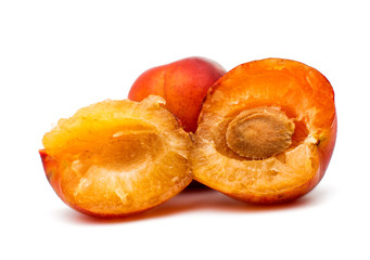 ripe plum isolated