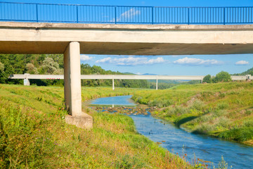 Fototapeta na wymiar Rural scenic with a bridge