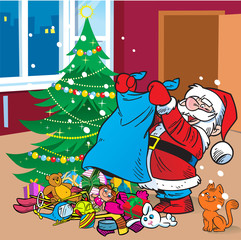 Santa Claus with gifts
