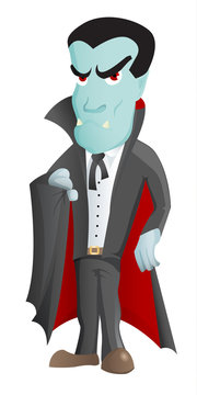 Cartoon Vampire Character - vector